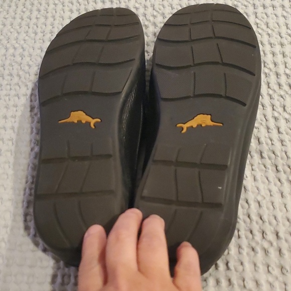 Tommy Bahama Nassau Venetian Black Leather Driving Loafers Size 9.5 (#2) main image 6